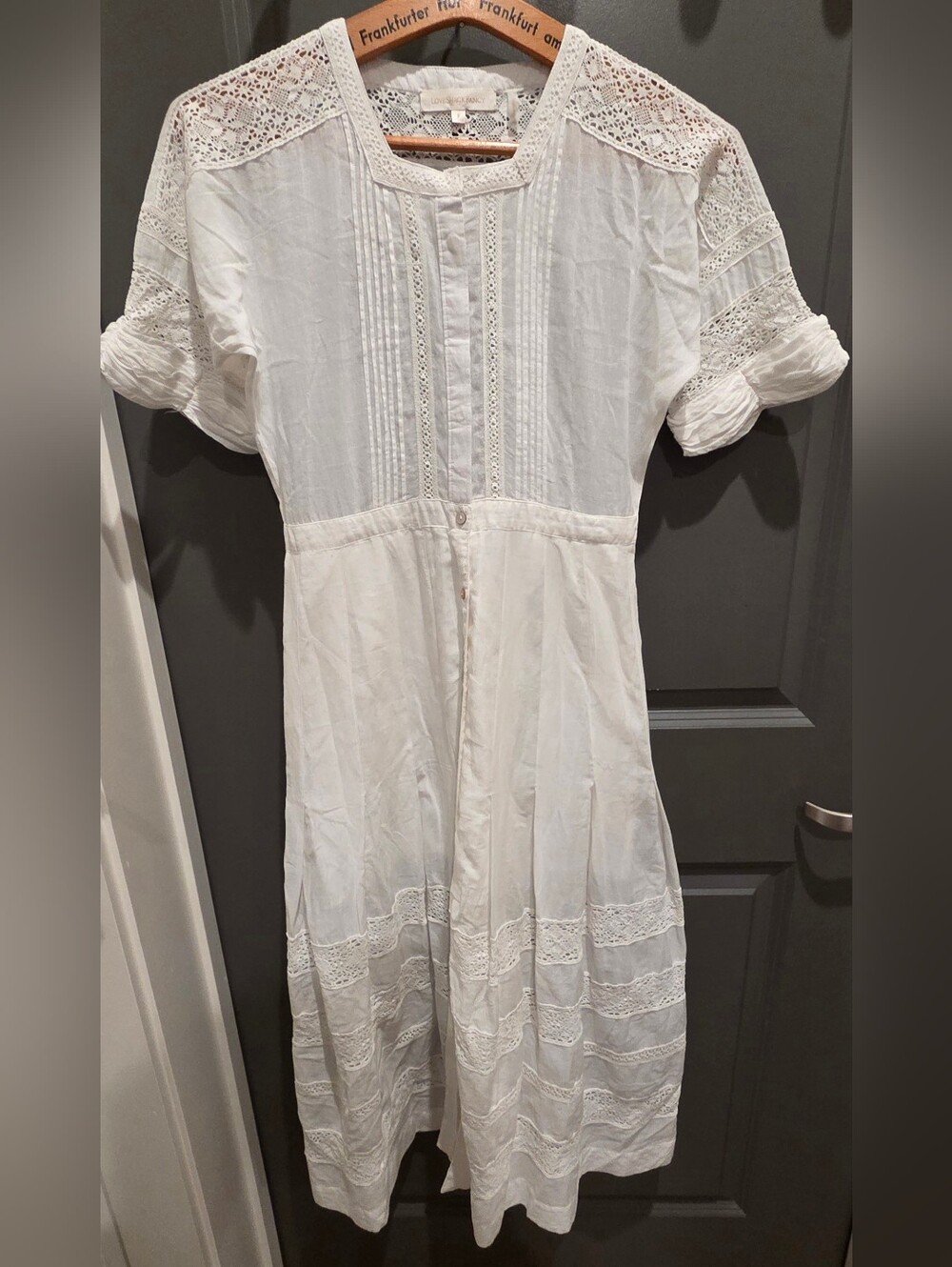 Loveshackfancy Edie Victorian White Lace New Dress $645 Size Petite Small